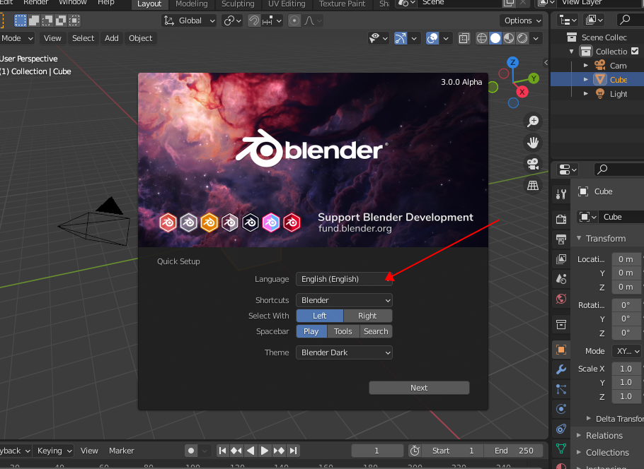 Blender 3D 3.0【三维动画制作软件】 绿色免安装版下载安装图文教程、破解注册方法